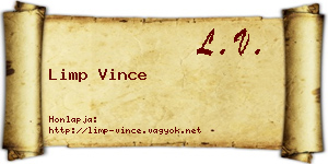 Limp Vince névjegykártya